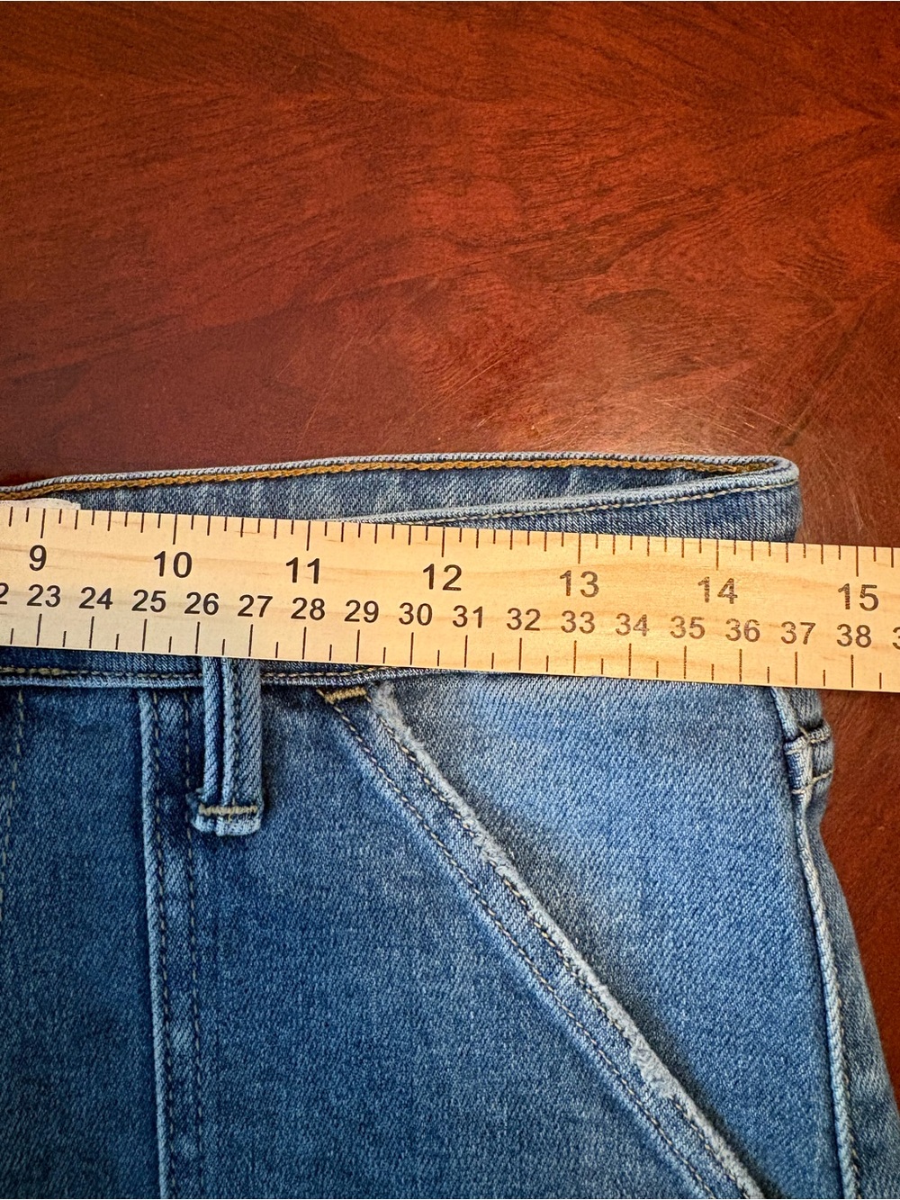 Just Black Denim 29 The Patch Pocket Wide Leg Stretch Blue Jeans High Rise - Picture 8 of 10